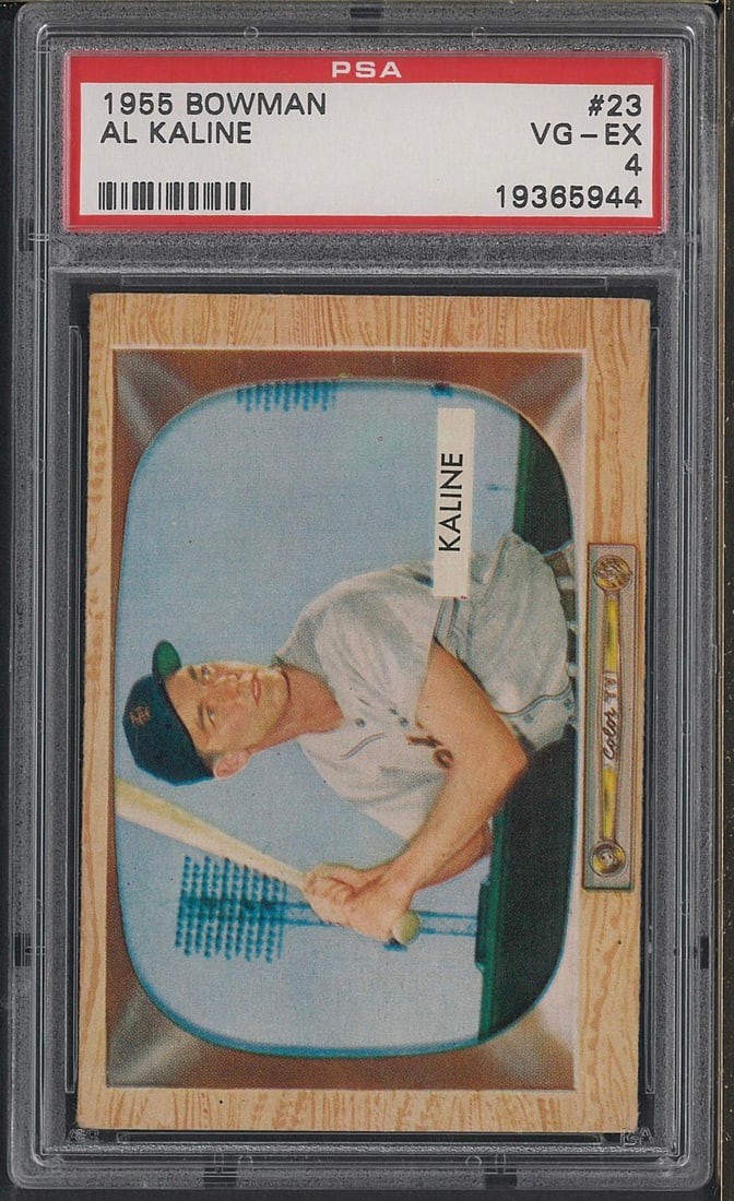 1955 Bowman #23 Al Kaline: 1955 Bowman #23 Al Kaline -PSA VG-EX 4