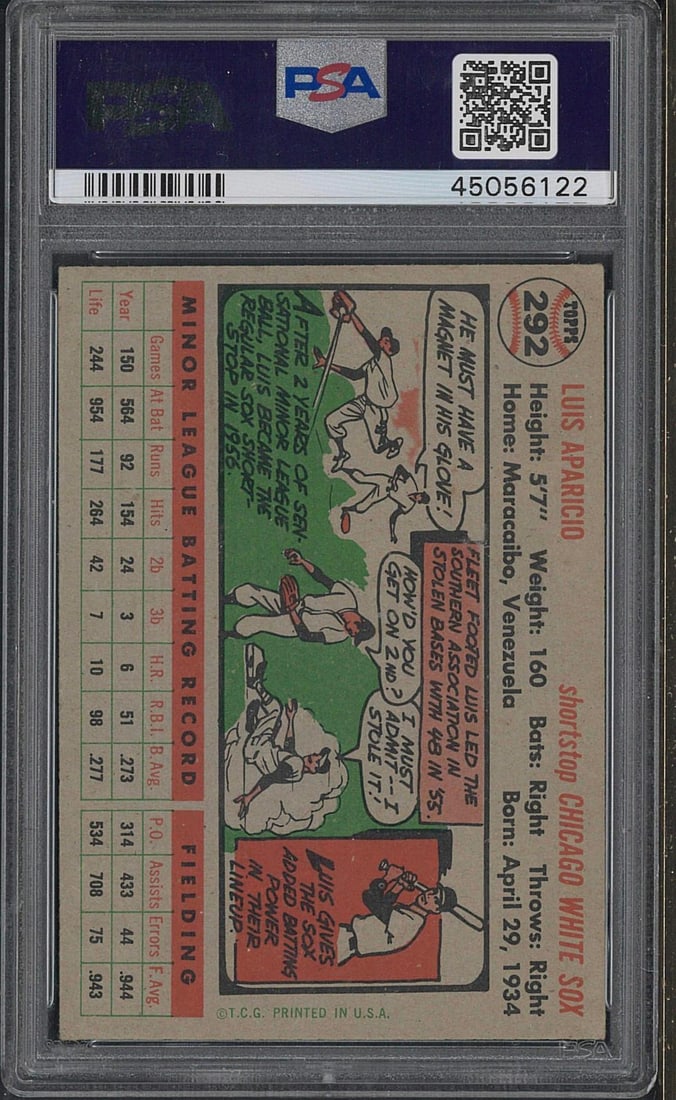 1956 Topps #292 Luis Aparicio - 2
