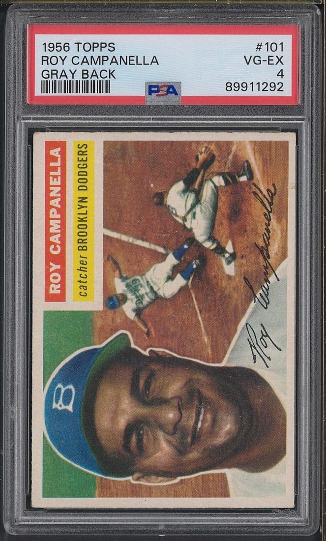 1956 Topps #101 Roy Campanella: 1956 Topps #101 Roy Campanella -PSA VG-EX 4
