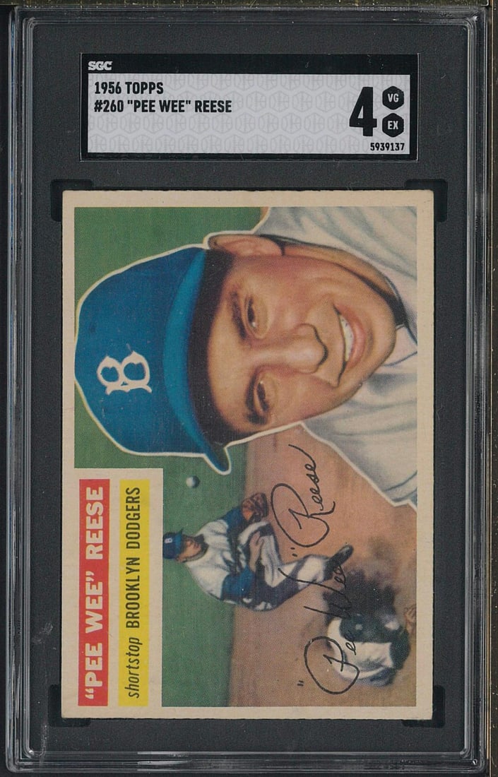 1956 Topps #260 Pee Wee Reese (1 of 2)