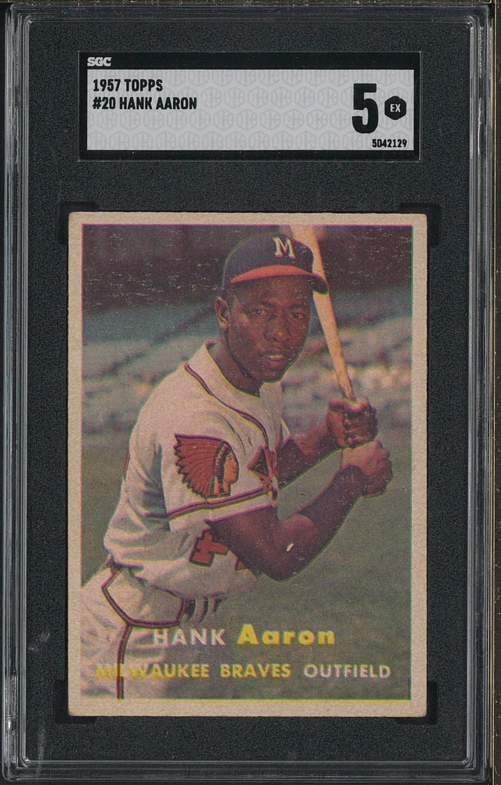 1957 Topps # 20 Hank Aaron (1 of 2)
