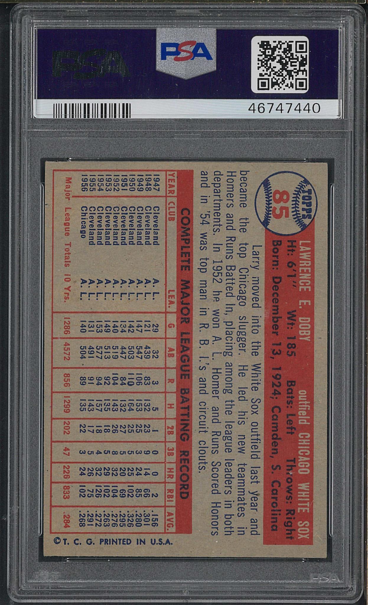 1957 Topps #85 Larry Doby - 2