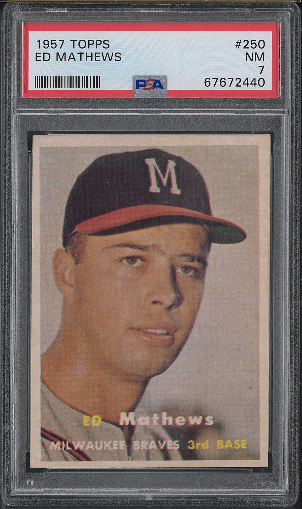 1957 Topps #250 Ed Mathews (1 of 2)