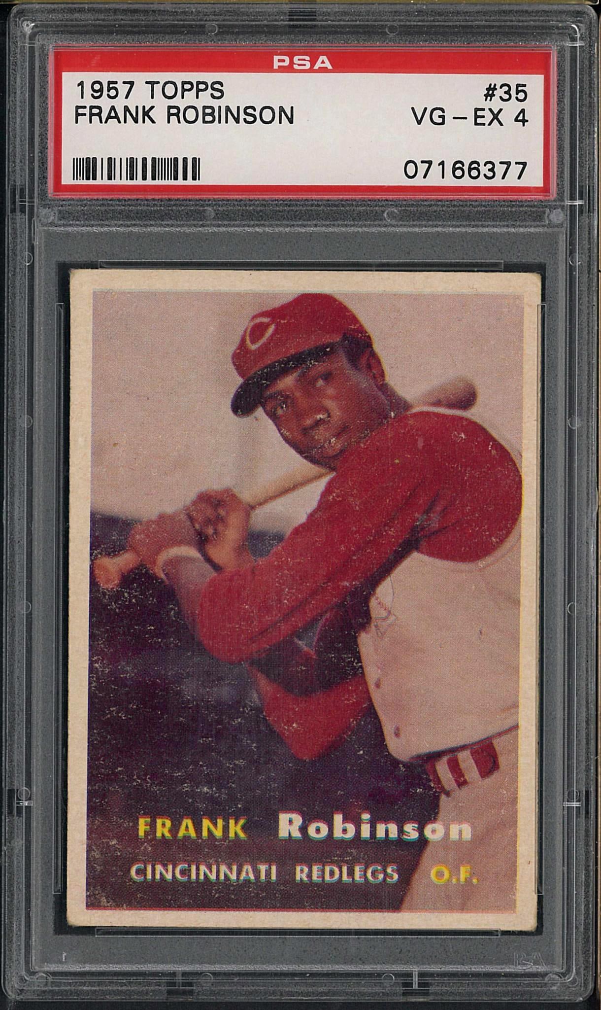 1957 Topps #35 Frank Robinson: 1957 Topps #35 Frank Robinson -PSA VG-EX 4