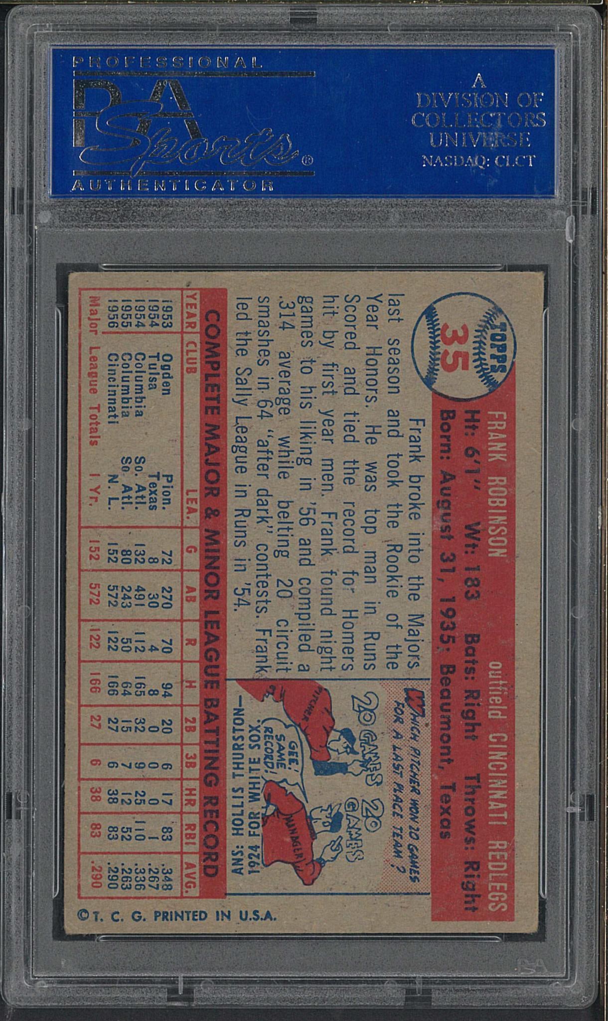 1957 Topps #35 Frank Robinson - 2