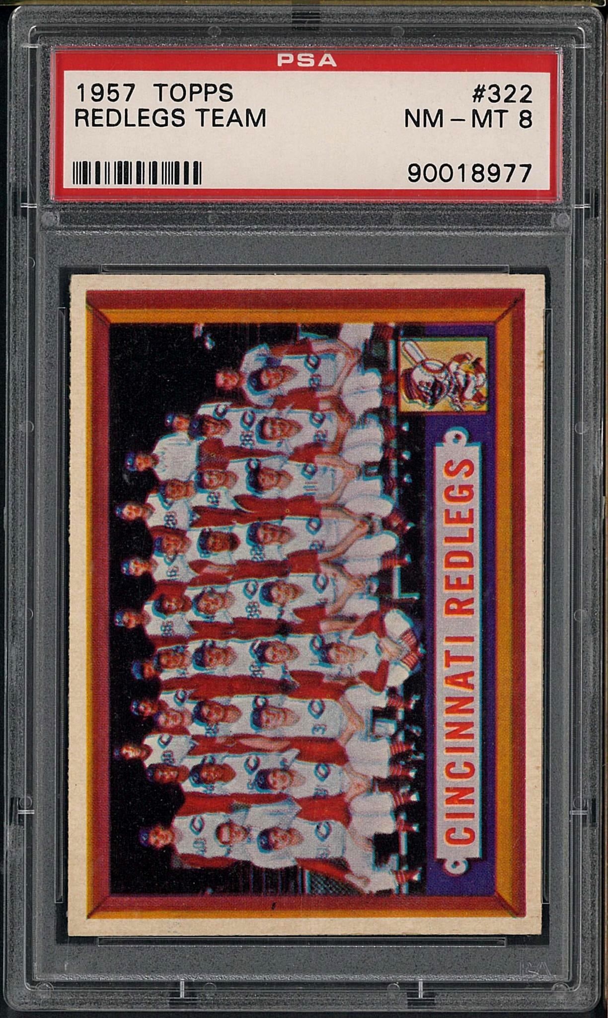 1957 Topps #322 Redlegs Team (1 of 2)