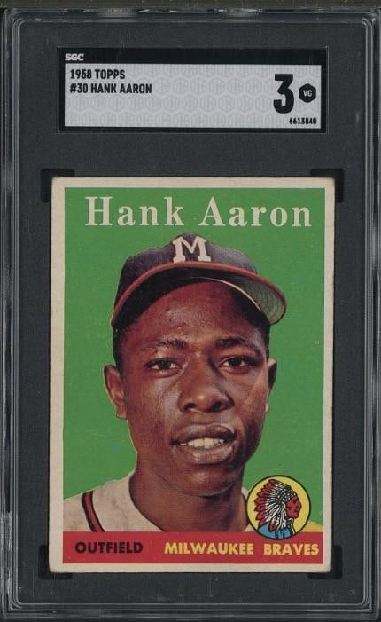 1958 Topps #30 Hank Aaron (1 of 2)