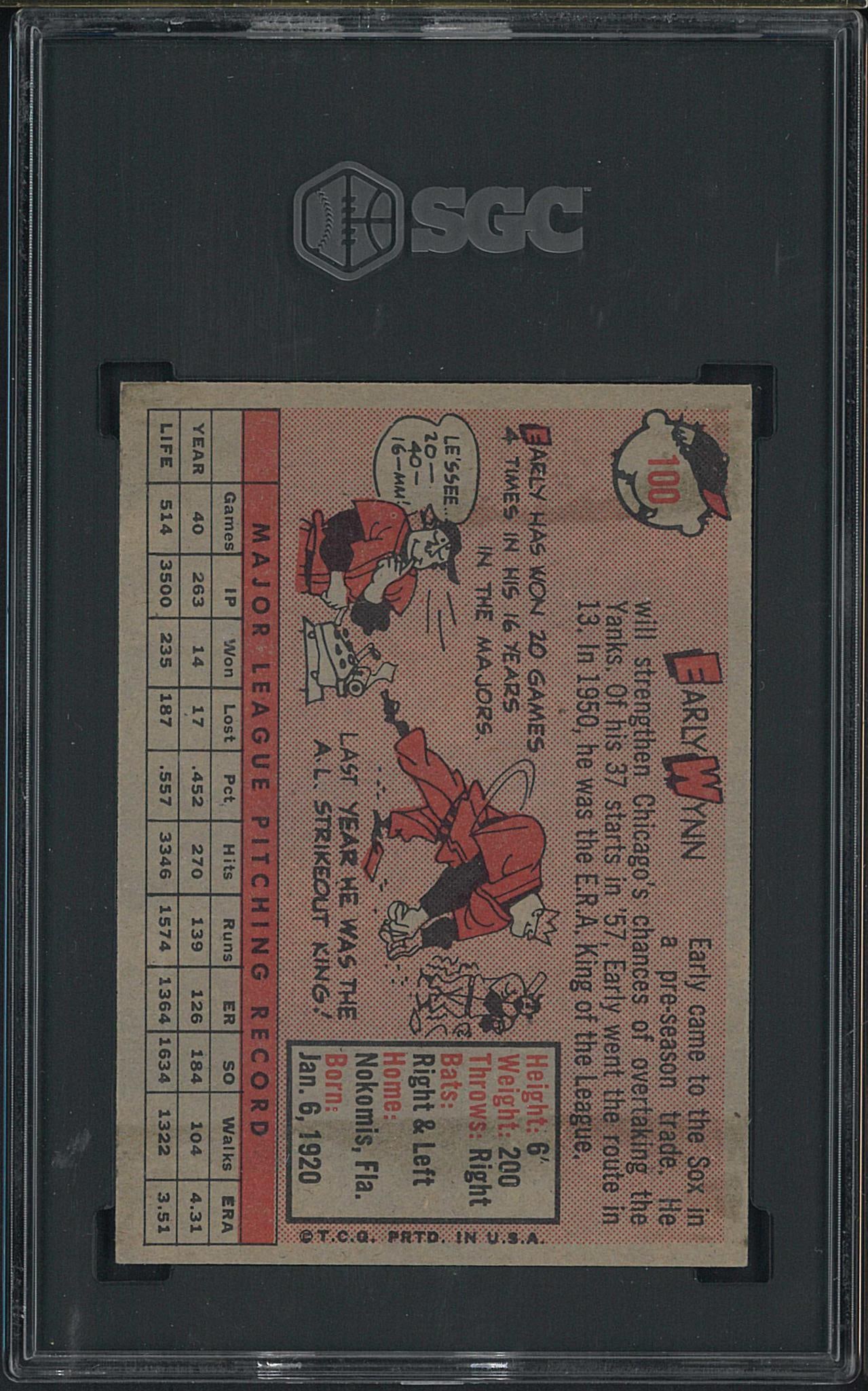 1958 Topps #100 Early Wynn - 2