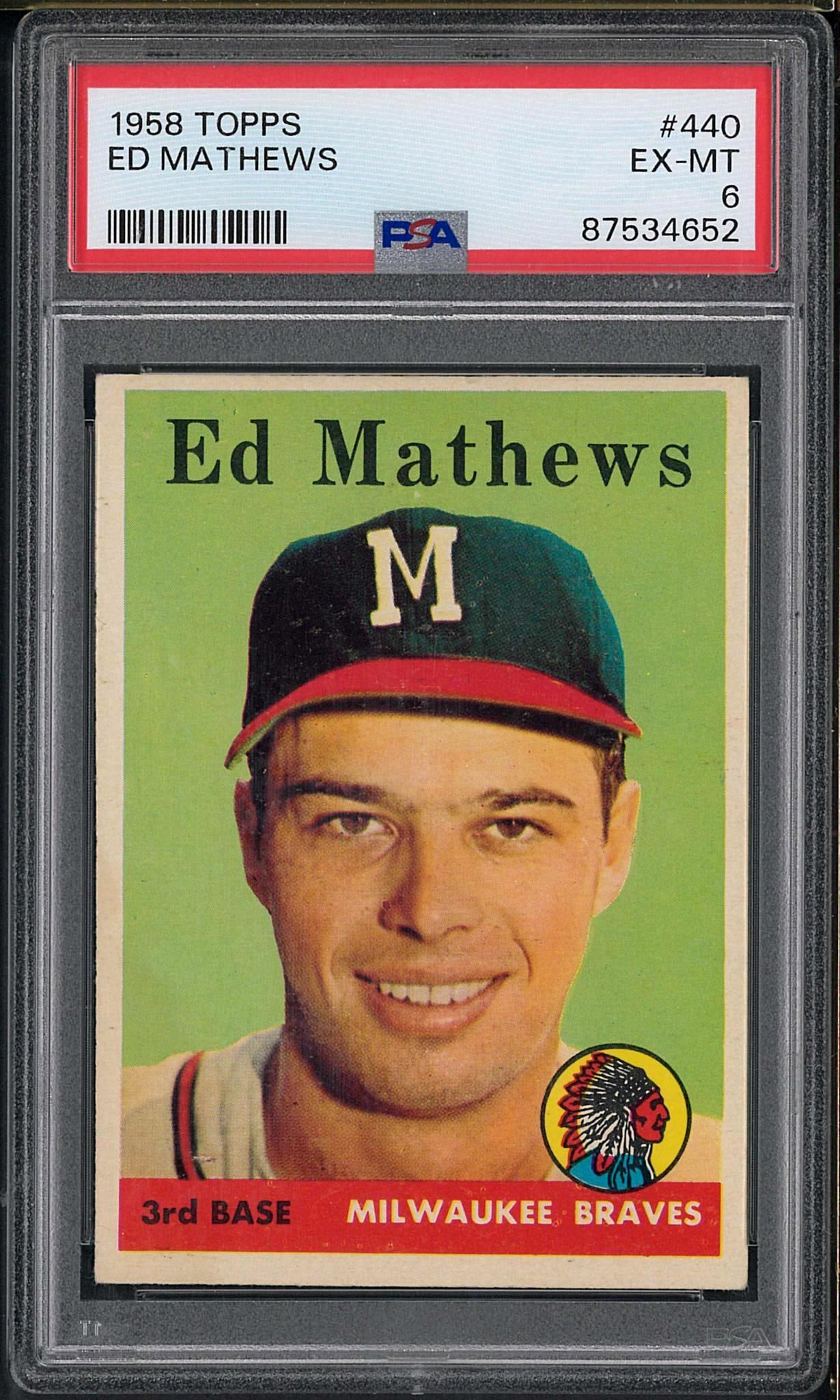 1958 Topps #440 Ed Mathews (1 of 2)