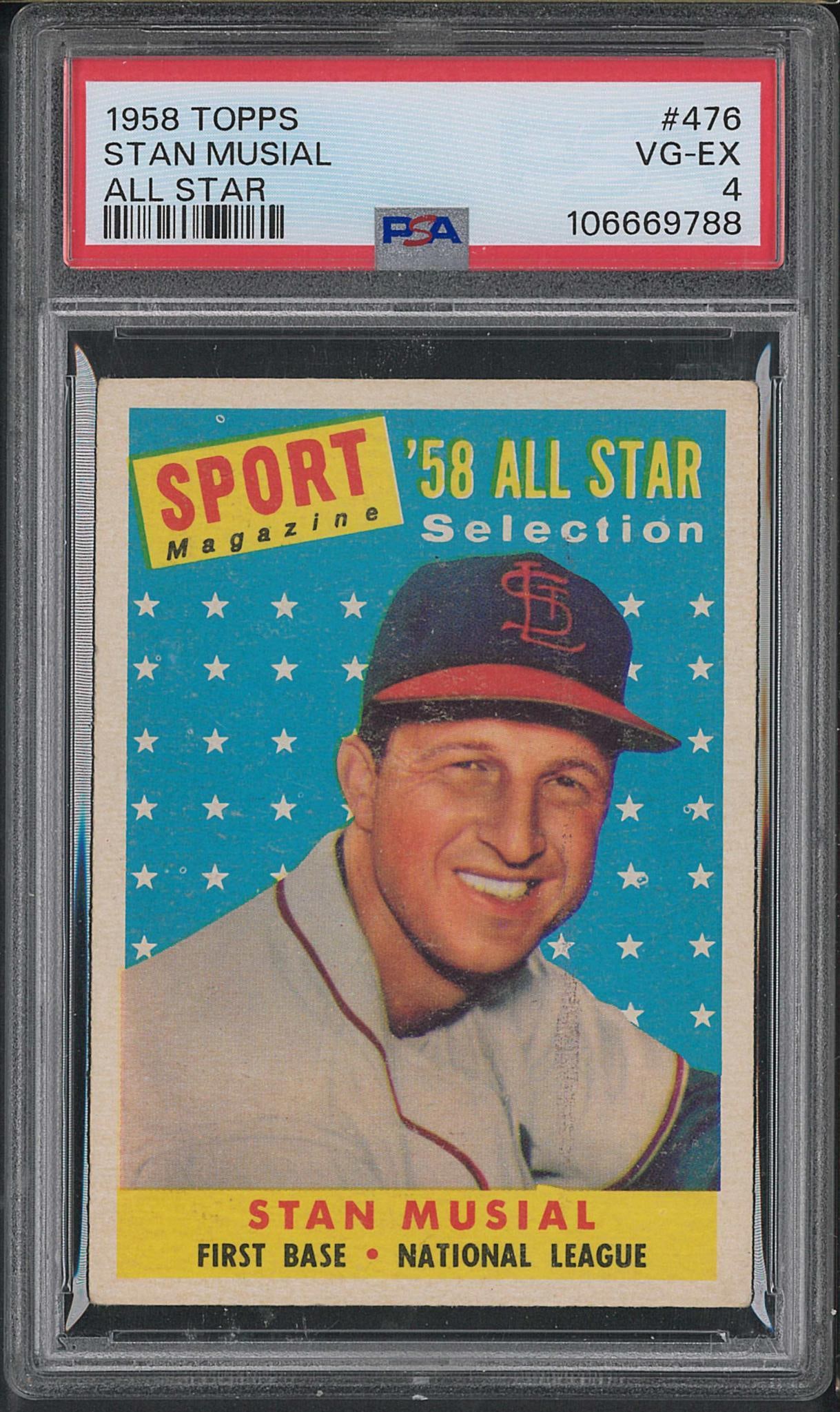 1958 Topps #476 Stan Musial (1 of 2)