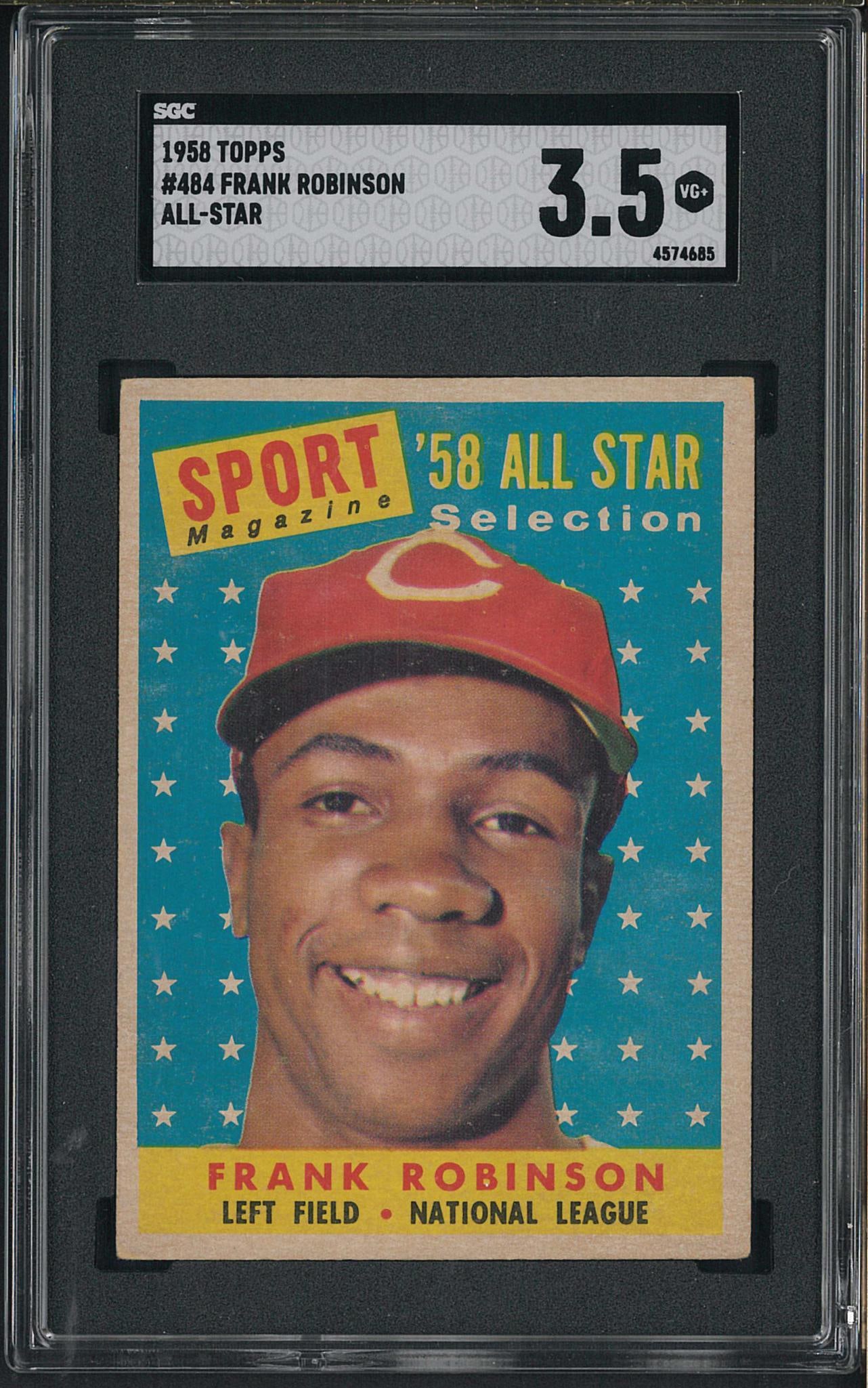1958 Topps #484 Frank Robinson: 1958 Topps #484 Frank Robinson -SGC VG+ 3.5