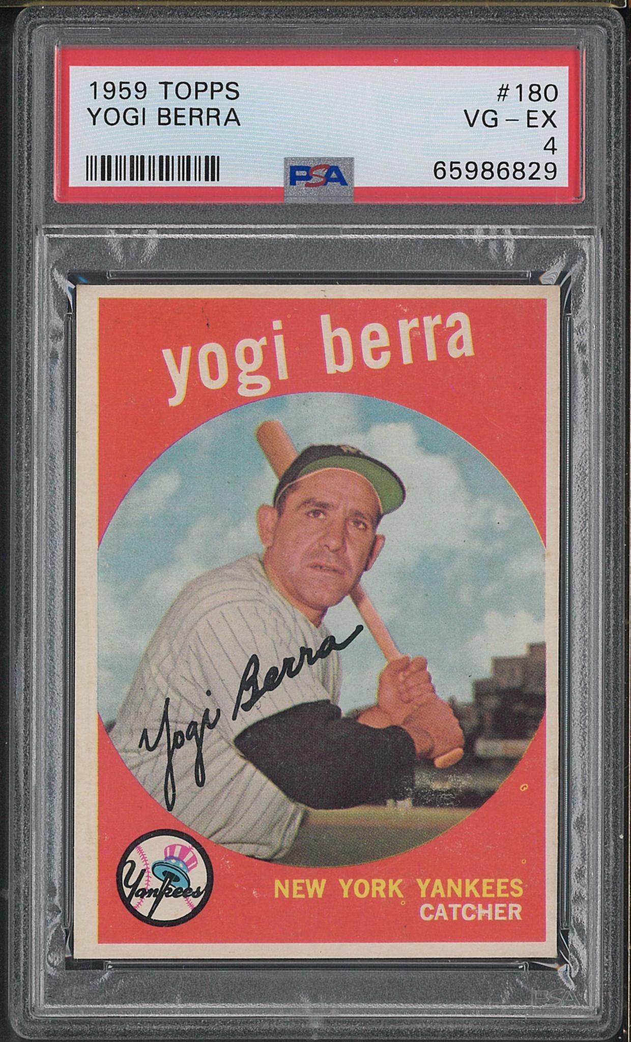 1959 Topps #180 Yogi Berra: 1959 Topps #180 Yogi Berra -PSA VG-EX 4