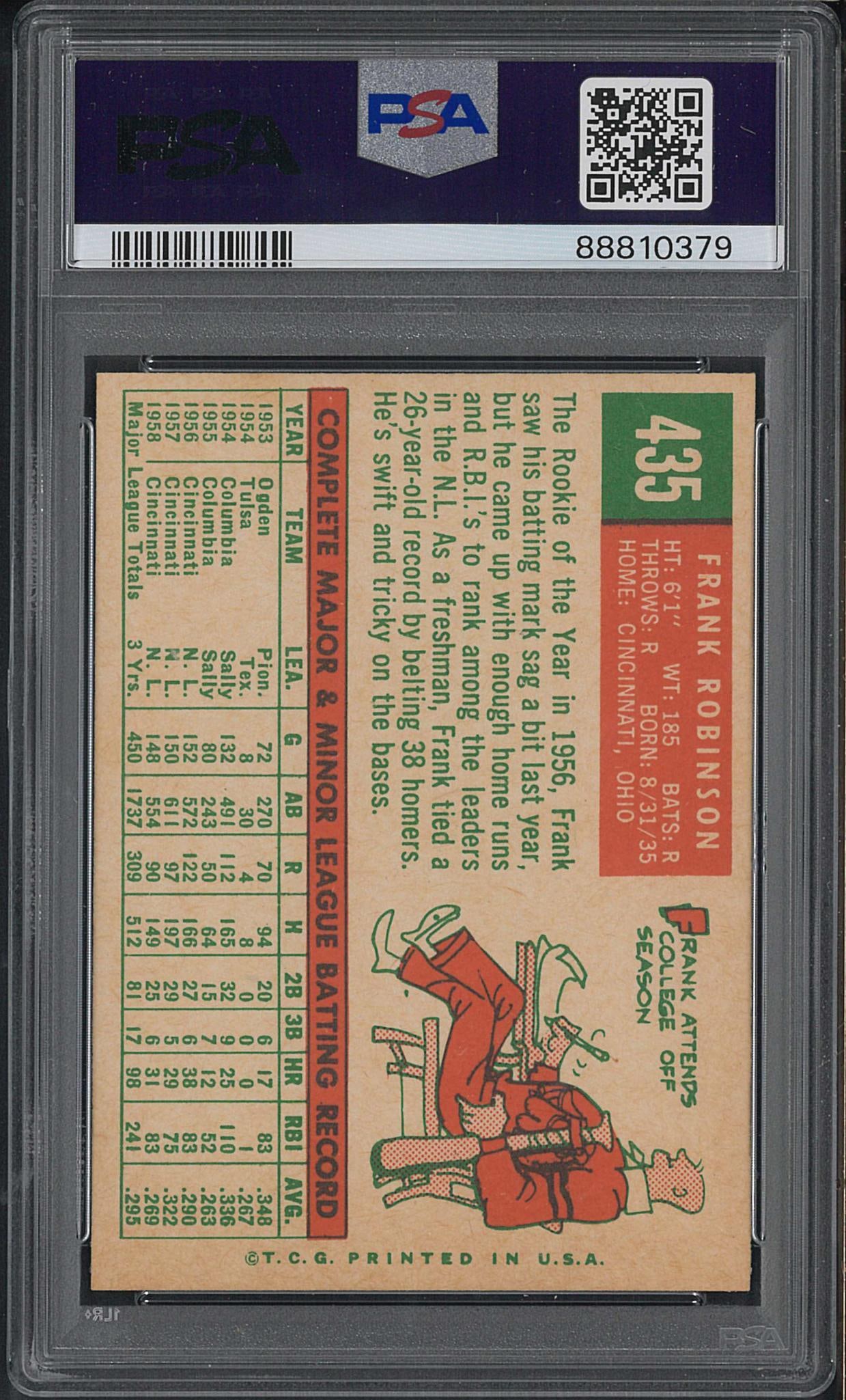 1959 Topps #435 Frank Robinson - 2