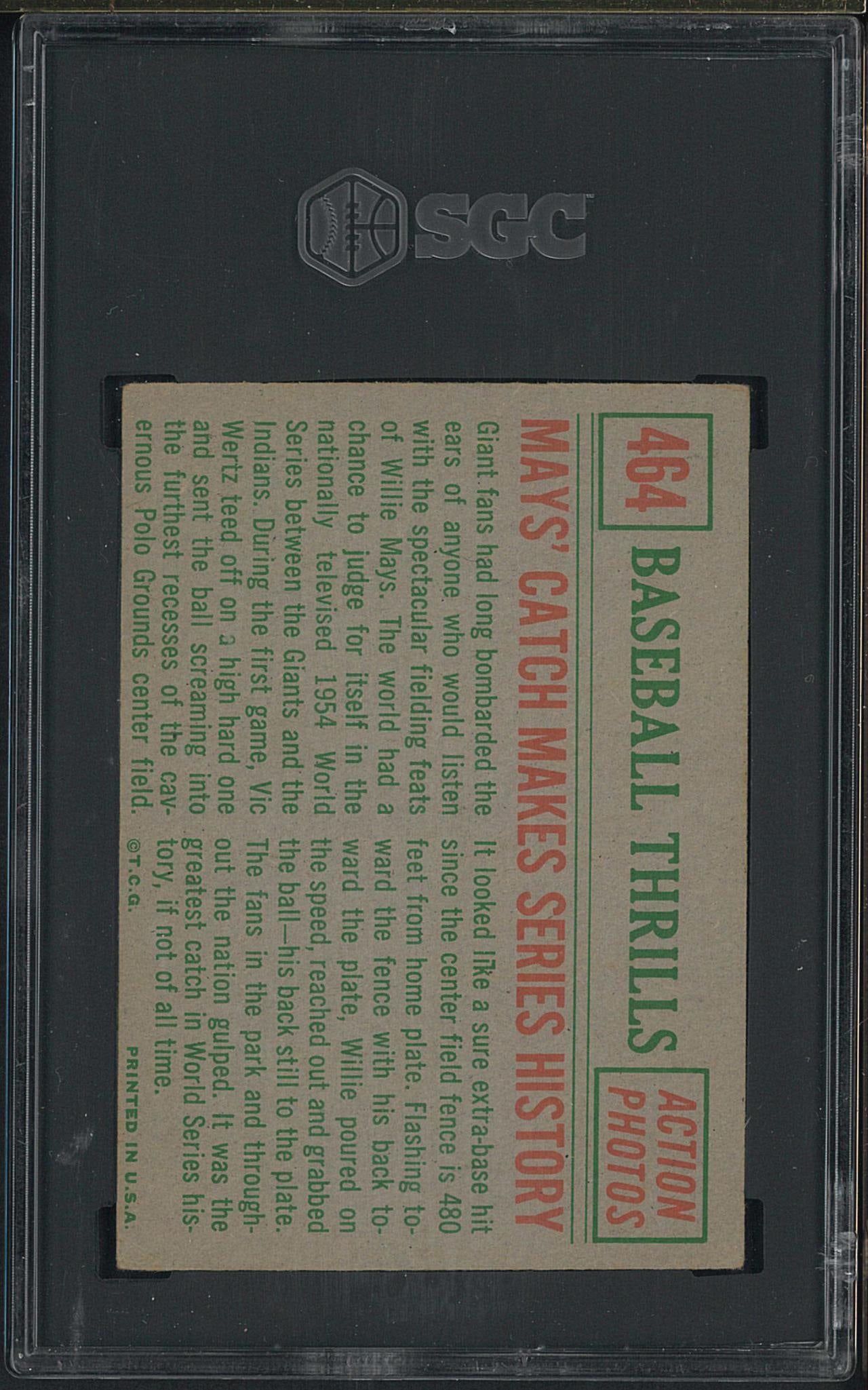 1959 Topps #464 Mays' Catch Makes Series History - 2