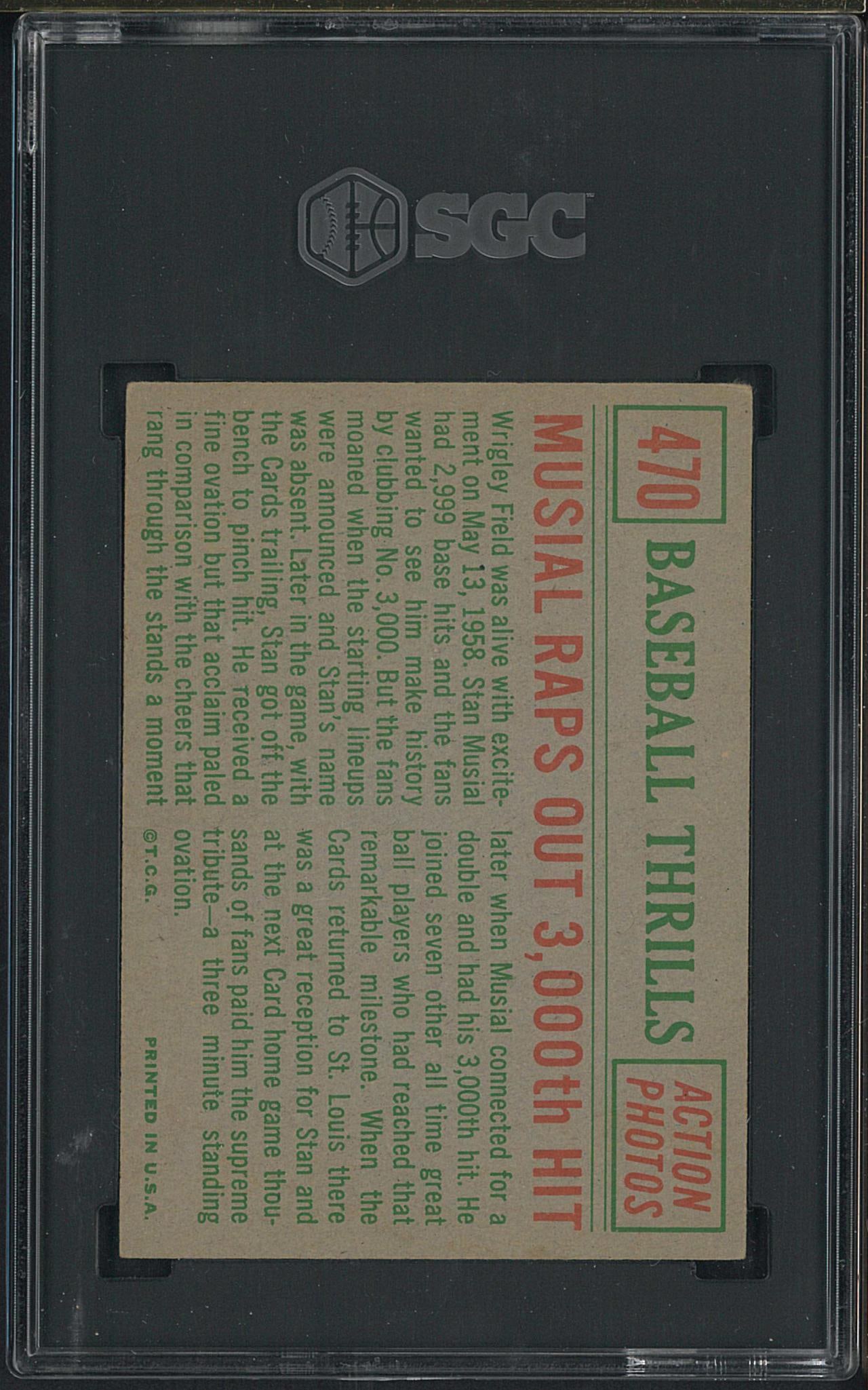 1959 Topps #470 Musial Raps Out 3,000th - 2
