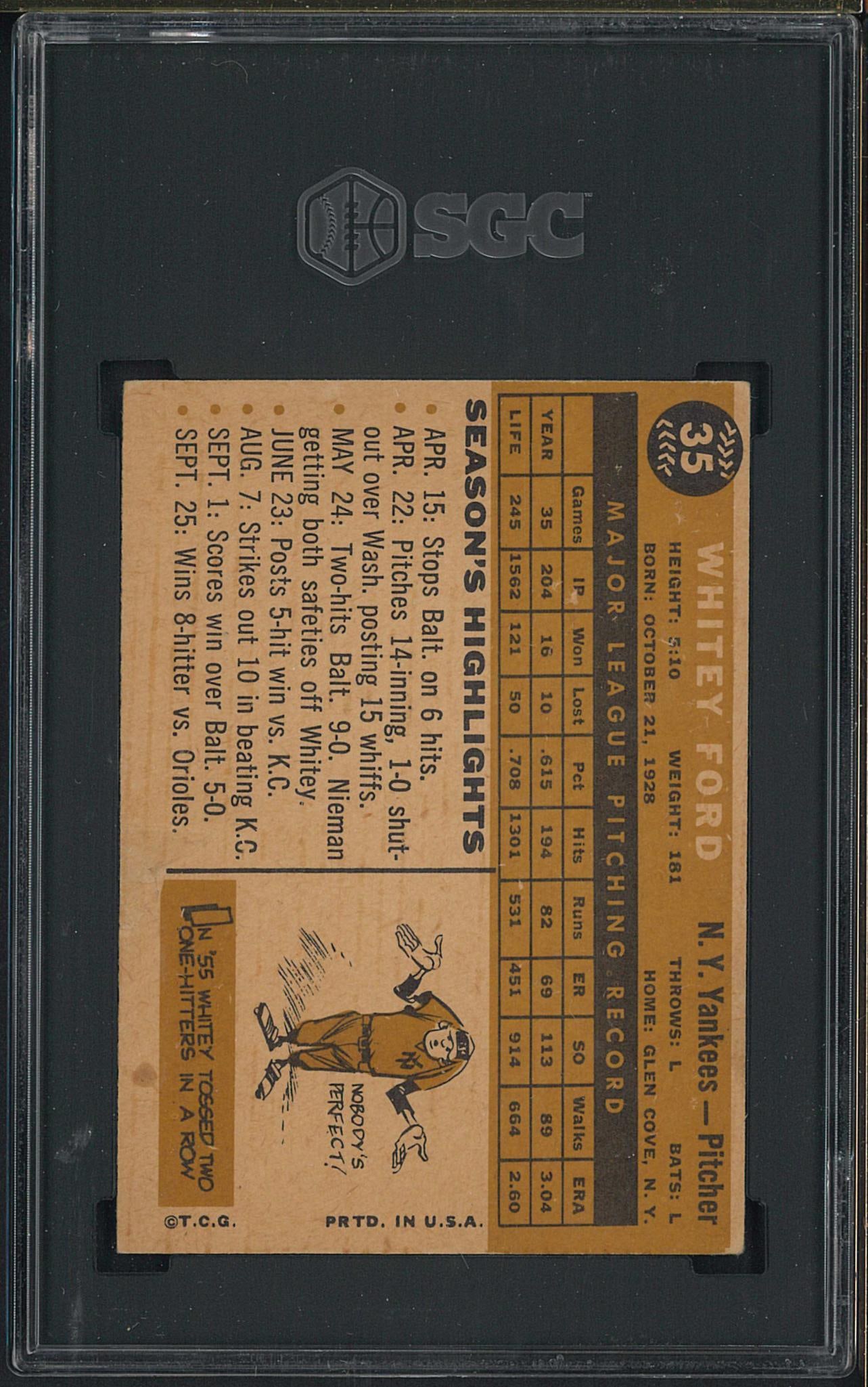 1960 Topps #35 Whitey Ford - 2