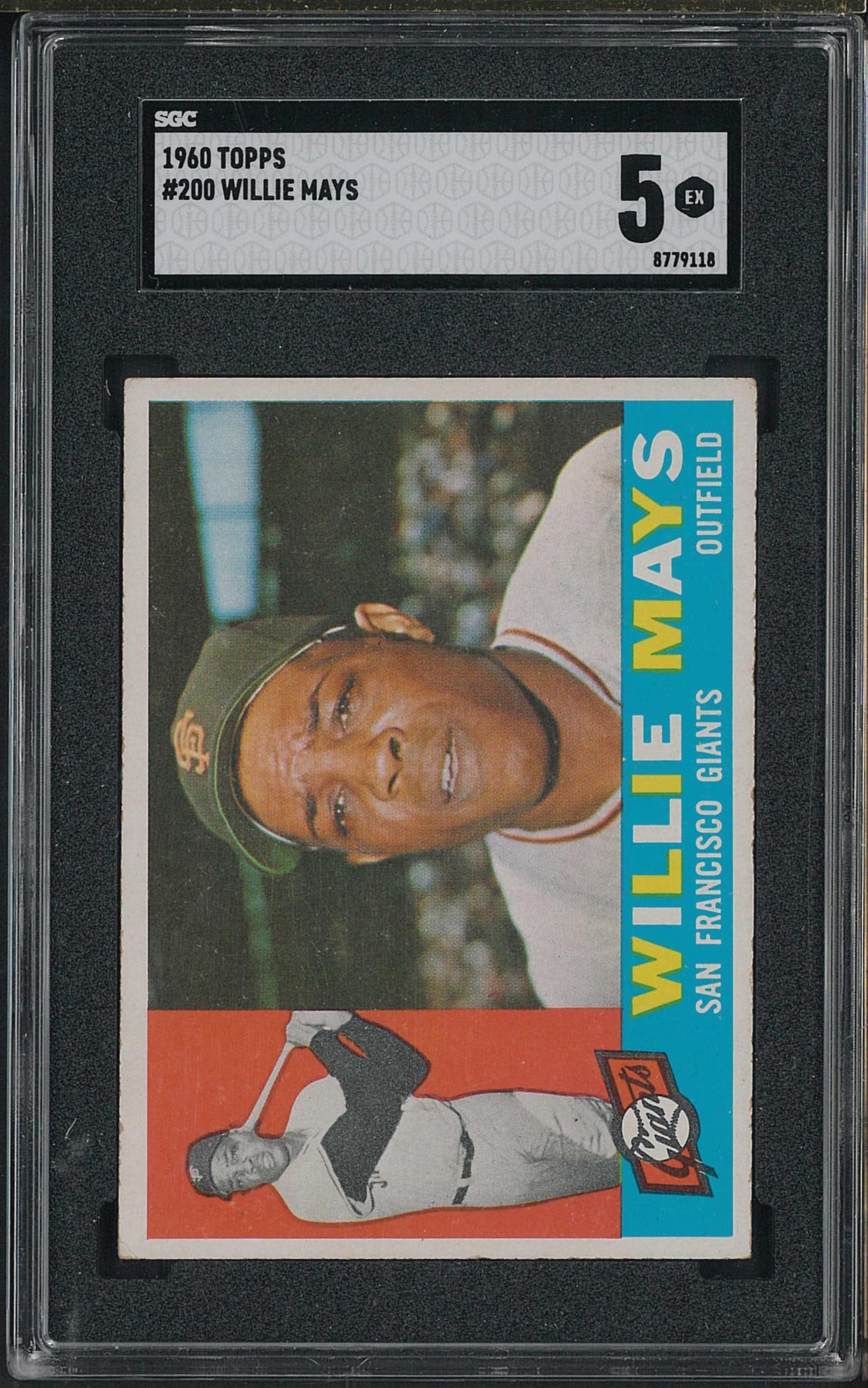 1960 Topps #200 Willie Mays: 1960 Topps #200 Willie Mays -SGC EX 5