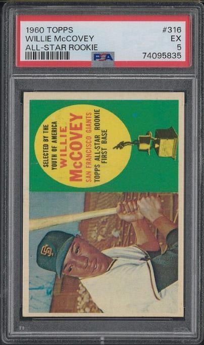 1960 Topps #316 Willie McCovey: 1960 Topps #316 Willie McCovey -PSA EX 5