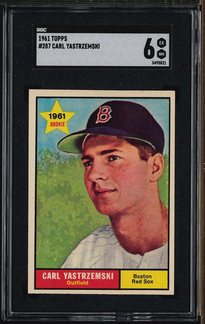 1961 Topps #287 Carl Yastrzemski: 1961 Topps #287 Carl Yastrzemski -SGC EX-NM 6