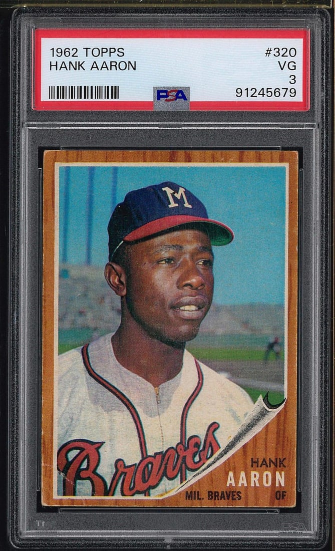 1962 Topps #320 Hank Aaron (1 of 2)