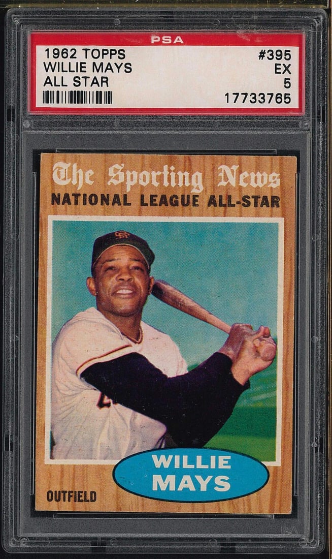 1962 Topps #395 Willie Mays: 1962 Topps #395 Willie Mays -PSA EX 5