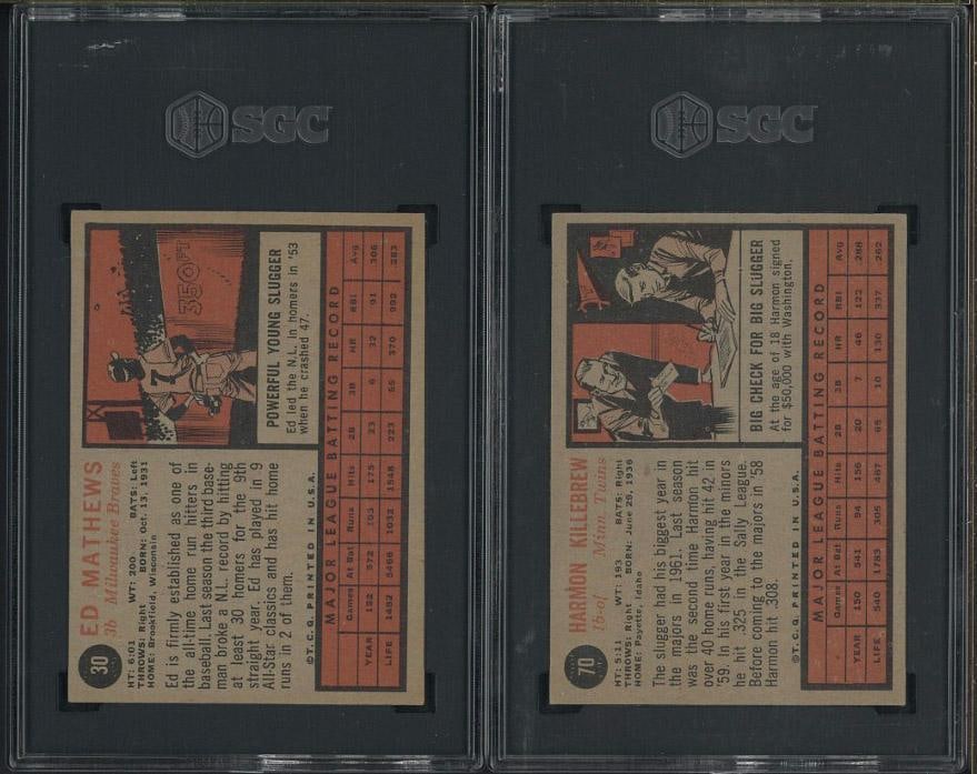 (2) 1962 Topps Cards - 2
