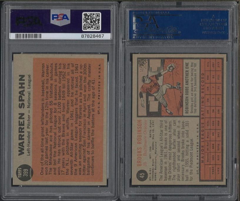 (2) 1962 Topps Cards - 2