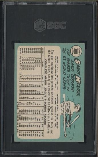 1965 Topps #300 Sandy Koufax - 2