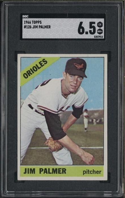1966 Topps #126 Jim Palmer: 1966 Topps #126 Jim Palmer -SGC EX-NM+ 6.5