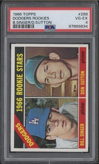 1966 Topps #288 Dodgers Rookie Stars: 1966 Topps #288 Dodgers Rookie Stars -PSA VG-EX 4