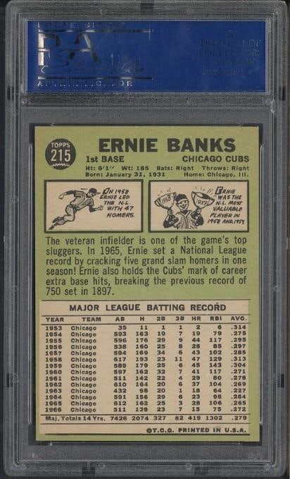 1967 Topps #215 Ernie Banks - 2