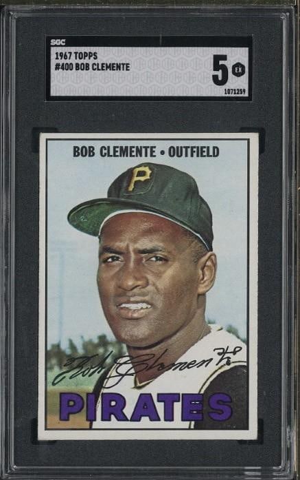 1967 Topps #400 Bob Clemente: 1967 Topps #400 Bob Clemente -SGC EX 5