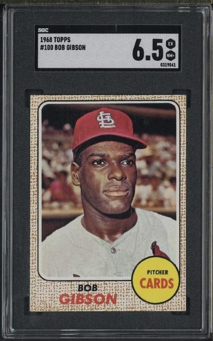 1968 Topps #100 Bob Gibson (1 of 2)