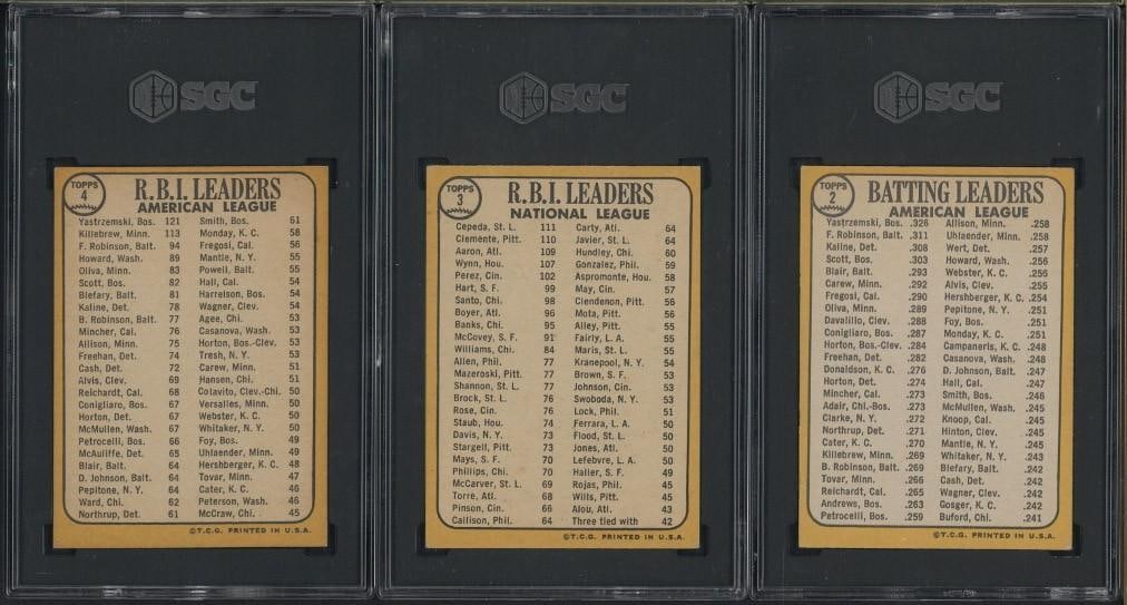 (3) 1968 Topps Cards - 2