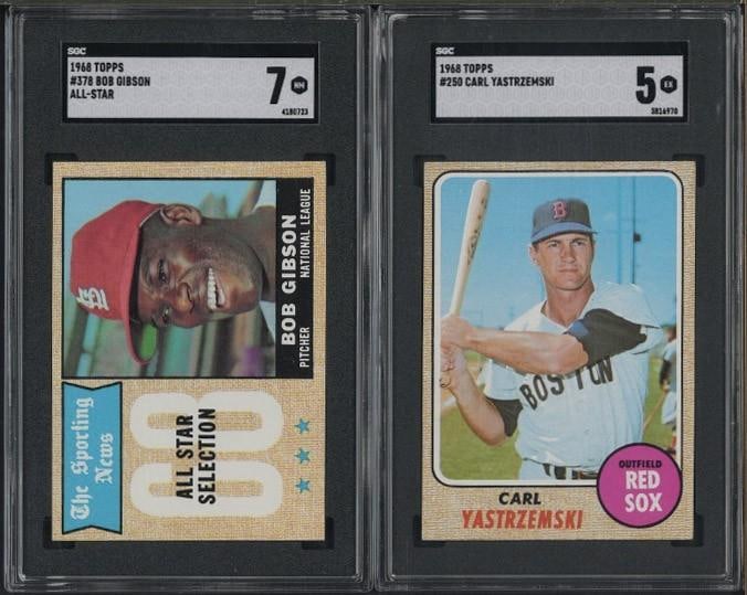 (4) 1968 Topps Cards - 3