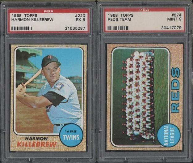 (4) 1968 Topps Cards - 5
