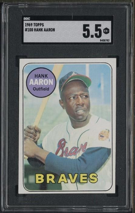 1969 Topps #100 Hank Aaron (1 of 2)