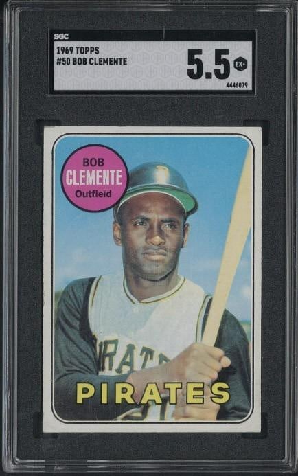 1969 Topps #50 Bob Clemente: 1969 Topps #50 Bob Clemente -SGC EX+ 5.5