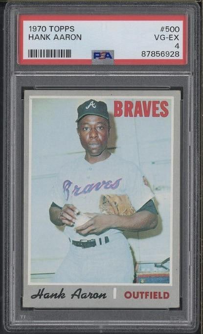 1970 Topps #500 Hank Aaron: 1970 Topps #500 Hank Aaron -PSA VG-EX 4