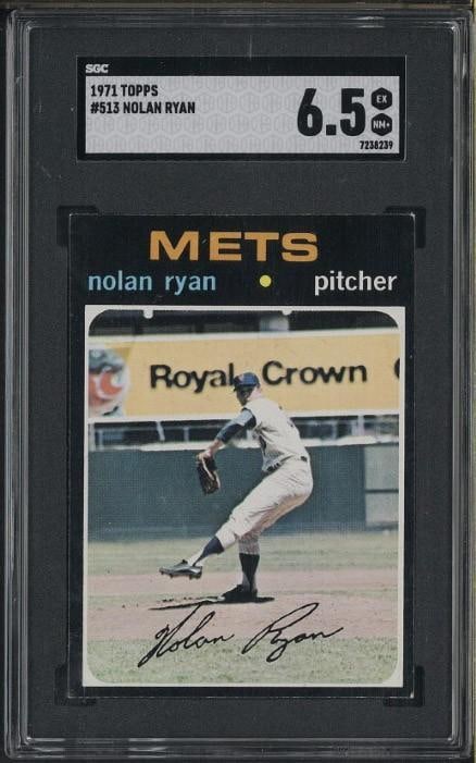 1971 Topps #513 Nolan Ryan: 1971 Topps #513 Nolan Ryan -SGC Ex-NM+ 6.5