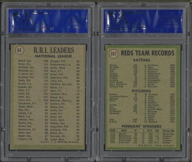 (4) 1971 Topps Cards - 6