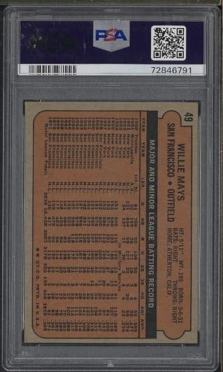 1972 Topps #49 Willie Mays - 2