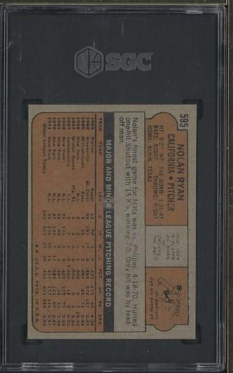 1972 Topps #595 Nolan Ryan - 2