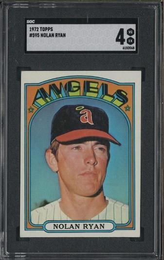 1972 Topps #595 Nolan Ryan: 1972 Topps #595 Nolan Ryan -SGC VG-EX 4