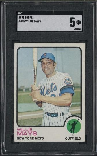 1973 Topps #305 Willie Mays: 1973 Topps #305 Willie Mays -SGC EX 5