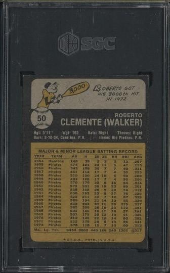 1973 Topps #50 Roberto Clemente - 2