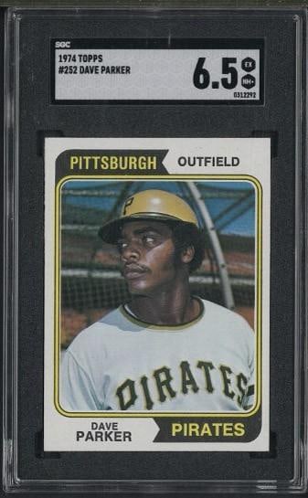 1974 Topps #252 Dave Parker: 1974 Topps #252 Dave Parker -SGC EX-NM+ 6.5