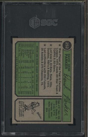 1974 Topps #252 Dave Parker - 2