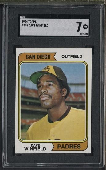 1974 Topps #456 Dave Winfield: 1974 Topps #456 Dave Winfield -SGC NM 7