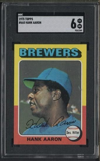 1975 Topps #660 Hank Aaron (1 of 2)